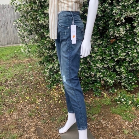 NWT Hudson Collin Ankle Skinny Flap Pocket Distressed Jeans - Picture 12 of 15